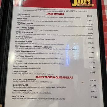 Jake's Roadhouse - Lunch/dinner menu June 2024 - Barbeque Near Me - Monrovia, California