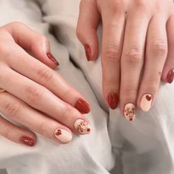 Blush Nail and Beauty Bar - Collagen Glove Gel Mani with Holiday Nail Art