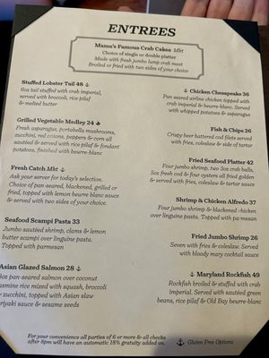 Menu photo 2 Mama's on the Half Shell Baltimore, MD Menu photo 2 Mama's on the Half Shell Baltimore, MD