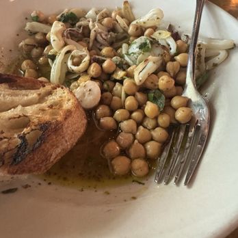 Ava Genes - Squid and octopus with garbanzo beans in a delicate broth - New American Near Me - Portland, Oregon Ava Genes - Squid and octopus with garbanzo beans in a delicate broth - New American Near Me - Portland, Oregon