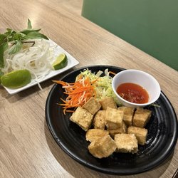 Pho Consomme - Fried tofu