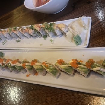 Umi Sake House - Pretty in pink and Thunderball roll - Sushi Bars Near Me - Seattle, Washington