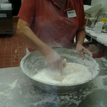 Biscuitville - Mashing the butter and flour - Breakfast & Brunch Near Me - Asheboro, North Carolina