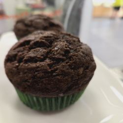 Monster Chocolate Muffins - double chocolate muffins with 2 kinds of dark chocolate chips