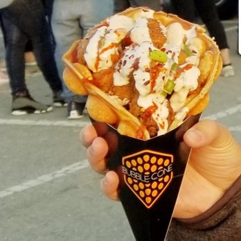 The Bubble Hive  - Sirracha Ranch Waffle Cone - Desserts Near Me - Sacramento, California