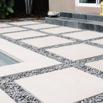 Los Angeles Pool Builders - Pavers as set between our bedroom door and the pool (Baja shelf/shallow end). - Masonry/Concrete Near Me - West Hollywood, California