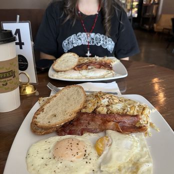 La Terraza Cafe - Our 2 Egg Breakfast w/ potatoes and bacon - Cafes Near Me - Los Angeles, California