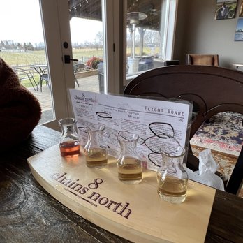 8 Chains North Winery - A flight of whites - Wineries Near Me - Waterford, Virginia