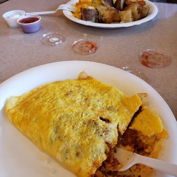 Koa Pancake House - Omelettes come with a side of pancakes, rice or fried potatoes. - Breakfast & Brunch Near Me - Honolulu, Hawaii Koa Pancake House - Omelettes come with a side of pancakes, rice or fried potatoes. - Breakfast & Brunch Near Me - Honolulu, Hawaii