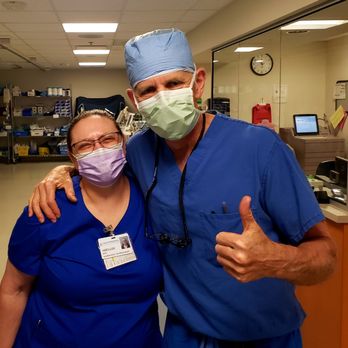 Lawrence Schmetterer M.D., F.A.C.S - Dr. Schmetterer with one of his staff - Surgeons Near Me - Youngstown, Ohio Lawrence Schmetterer M.D., F.A.C.S - Dr. Schmetterer with one of his staff - Surgeons Near Me - Youngstown, Ohio