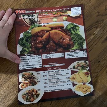 Rice Express - Menu - Chinese Near Me - Royse City, Texas