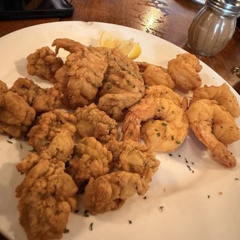 Hyman's Seafood - Pick 3 Dinner Platter: Fried Grouper, Fried Shrimp, Fried Oysters - Seafood Near Me - Charleston, South Carolina Hyman's Seafood - Pick 3 Dinner Platter: Fried Grouper, Fried Shrimp, Fried Oysters - Seafood Near Me - Charleston, South Carolina