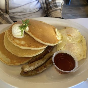 The Breakfast Club - Pancakes, sausage, eggs over easy - Breakfast & Brunch Near Me - Seaside, California The Breakfast Club - Pancakes, sausage, eggs over easy - Breakfast & Brunch Near Me - Seaside, California