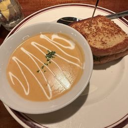 Lobster bisque and sandwich Lobster bisque and sandwich