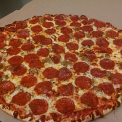 Jimmy's Pizza - Extra large sausage and pepperoni pizza