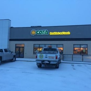 Cora - the outside of a restaurant in the snow - Coffee & Tea Near Me - Lethbridge, Alberta