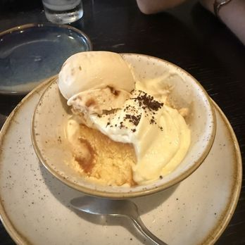 Mayan Cafe - Maya Spoon bread with creme brûlée ice cream from Louisville Cream - Latin American Near Me - Louisville, Kentucky