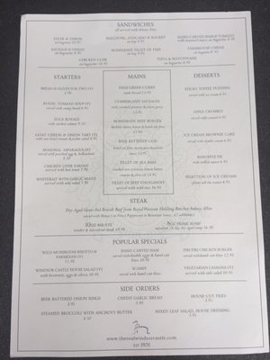 Menu photo 5 The Windsor Castle Windsor, WNM
