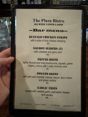 Menu photo 3 The Plaza Bistro Sonoma, CA