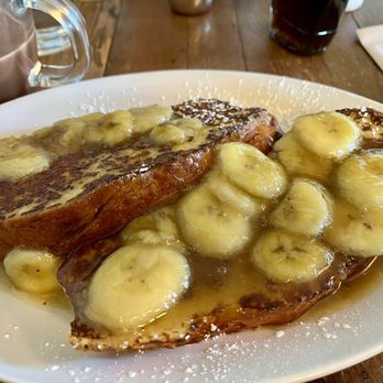 The Cottonwood Cafe - French toast with Banana Foster topping. - Cafes Near Me - Sisters, Oregon The Cottonwood Cafe - French toast with Banana Foster topping. - Cafes Near Me - Sisters, Oregon