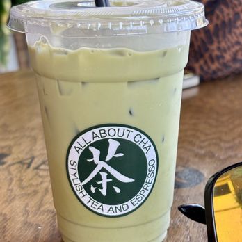 All About Cha - Yukon - Iced green tea latte - Desserts Near Me - Yukon, Oklahoma