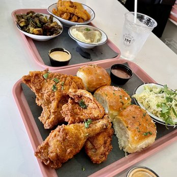 Honeymoon Chicken - Half chicken (mixed) with coleslaw and rolls and fried seafood platter (mixed with half shrimp and half fish). - Chicken Shop Near Me - Washington, DC, District of Columbia Honeymoon Chicken - Half chicken (mixed) with coleslaw and rolls and fried seafood platter (mixed with half shrimp and half fish). - Chicken Shop Near Me - Washington, DC, District of Columbia