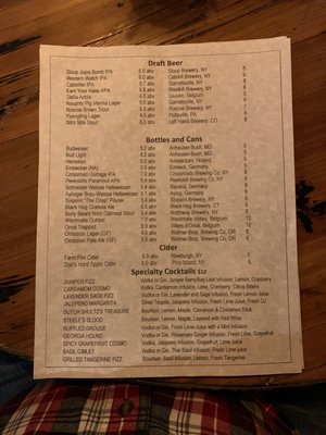Menu photo 7 Binnekill Tavern Margaretville, NY Menu photo 7 Binnekill Tavern Margaretville, NY