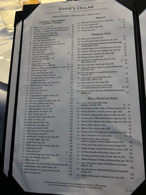 Menu photo 5 Eddie V's Prime Seafood La Jolla, CA