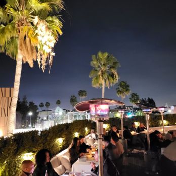 Funke - Night skyline along Santa Monica Blvd, as seen from the rooftop deck.  You can drink or dine in the open air.  Make sure you pay it a visit. - Italian Near Me - Beverly Hills, California