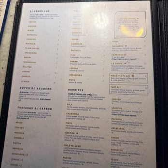 D'Poly Taco Grill & Beer - Menu as of 7/7/26 - Mexican Near Me - El Centro, California