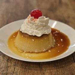 Las Cerezas - Home made flan.