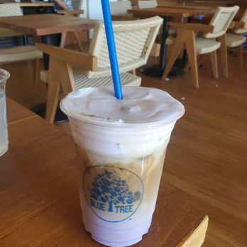 Bluetree Cafe - Kaka'ako - Ube cloud latte - Coffee & Tea Near Me - Honolulu, Hawaii