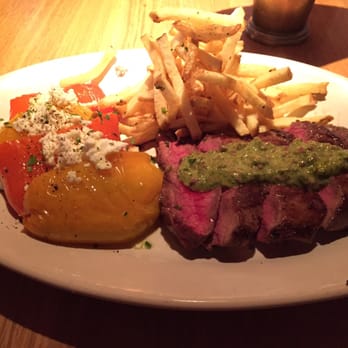 R+D Kitchen - Flat Iron Steak with Chimichurri. - New American Near Me - Yountville, California R+D Kitchen - Flat Iron Steak with Chimichurri. - New American Near Me - Yountville, California