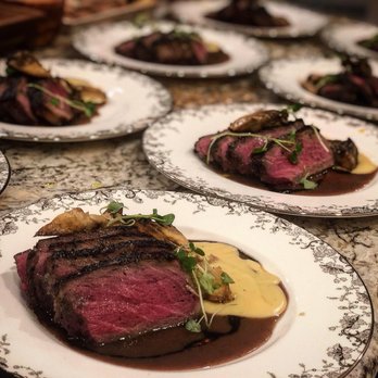 Jason's Kitchen - Dry-Aged NY Strip - smoked potato - hen of the woods mushrooms - Personal Chefs Near Me Jason's Kitchen - Dry-Aged NY Strip - smoked potato - hen of the woods mushrooms - Personal Chefs Near Me