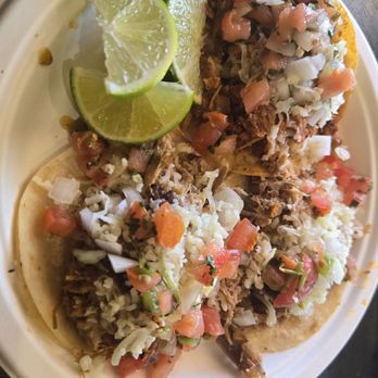 Taqueria De Anda - Two carnitas and 1 chicken taco. - Mexican Near Me - Mission Viejo, California Taqueria De Anda - Two carnitas and 1 chicken taco. - Mexican Near Me - Mission Viejo, California