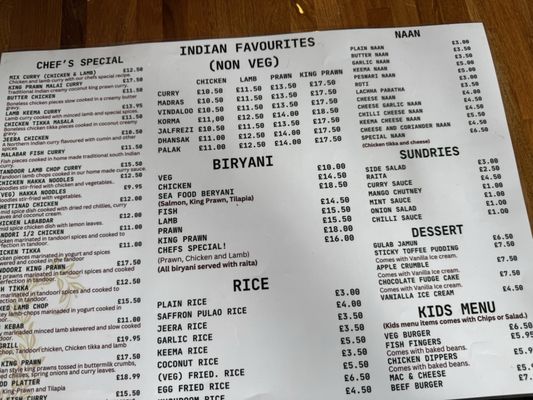 Menu photo 2 The Charlwood Horley, SRY