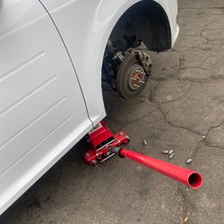 Straight emergency status, tire blew out in freeway. Only place that I as able to service us.