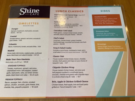 Menu photo 6 Shine Cafe Victoria, BC Menu photo 6 Shine Cafe Victoria, BC
