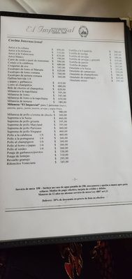 Menu photo 1 El Imparcial Buenos Aires, C Menu photo 1 El Imparcial Buenos Aires, C