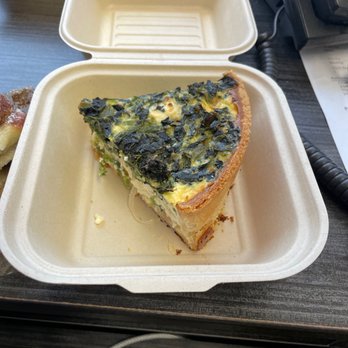 Krust Bakery &Cafe - Slice of Spinach and Feta Quiche $10 - Coffee & Tea Near Me - Redondo Beach, California Krust Bakery &Cafe - Slice of Spinach and Feta Quiche $10 - Coffee & Tea Near Me - Redondo Beach, California