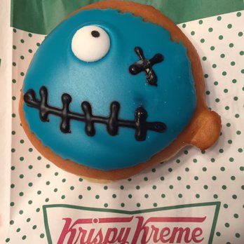 Krispy Kreme - Blue zombie (Halloween themed) donut. So stinkin adorable! - Donuts Near Me - Vacaville, California