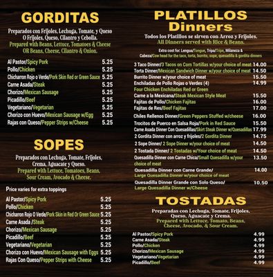Menu photo 3 Tacos Don Luis Aguascalientes Hickory Hills, IL