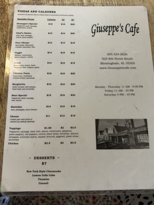 Menu photo 3 Giuseppe's Cafe Birmingham, AL