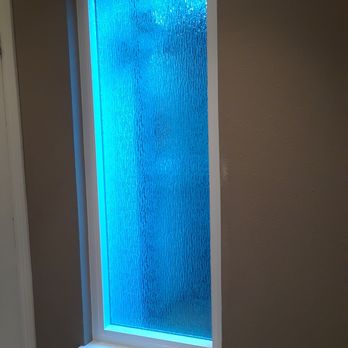 Vista Glass & Windows - replacement window with double-pane 'rain' privacy glass, interior view - Glass & Mirrors Near Me Vista Glass & Windows - replacement window with double-pane 'rain' privacy glass, interior view - Glass & Mirrors Near Me