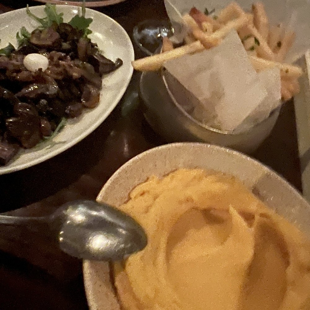 Doris Metropolitan - Root purée, truffled fries, and mushrooms - Steakhouses Near Me - Houston, Texas Doris Metropolitan - Root purée, truffled fries, and mushrooms - Steakhouses Near Me - Houston, Texas