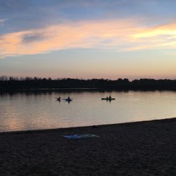 Miller Lake Campground - Kayaking at sunset Miller Lake Campground