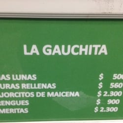 La Gauchita - Lista de precios de sus productos.