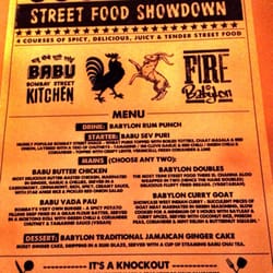 Southside Street Food Showdown - Menu