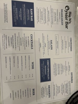 Menu photo 2 Big Al's Oyster Bar Las Vegas, NV Menu photo 2 Big Al's Oyster Bar Las Vegas, NV