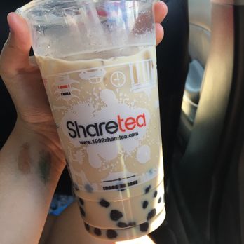 Sharetea - Classic Black Pearl Milk Tea (I took a few sips) - Bubble Tea Near Me - Houston, Texas Sharetea - Classic Black Pearl Milk Tea (I took a few sips) - Bubble Tea Near Me - Houston, Texas